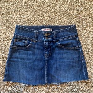 Cutoff Jean Mini Skirt